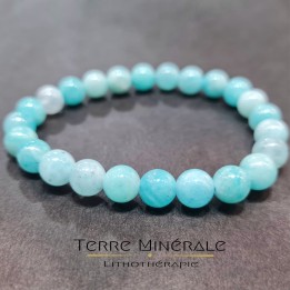 Bracelet Amazonite Pérou A Boule 8mm