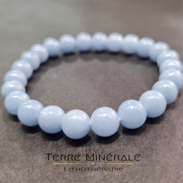 Bracelet Angélite A Pérou Boule 8mm