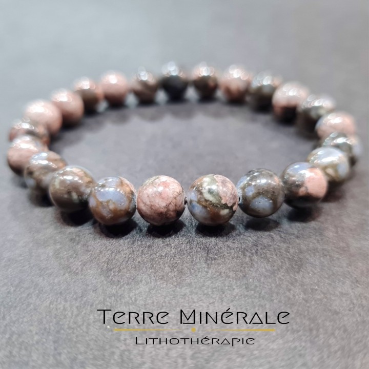 Bracelet Bleue Liberite AB Boule 08mm