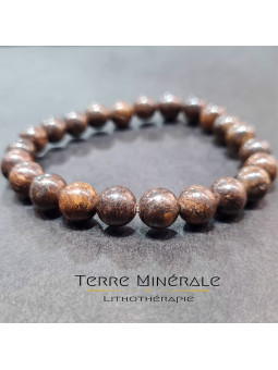 Bracelet Bronzite AB Boule 8mm