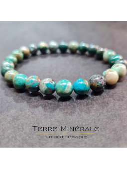 Bracelet Chrysocolle Perou AA Boule 7-8 mm