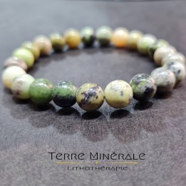 Bracelet Chrysoprase Citron B Boule 8 mm