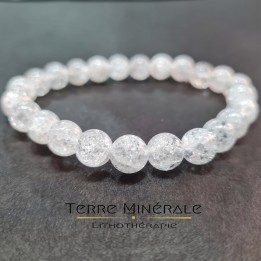 Bracelet Cristal De Roche Crack A Boule 8 mm