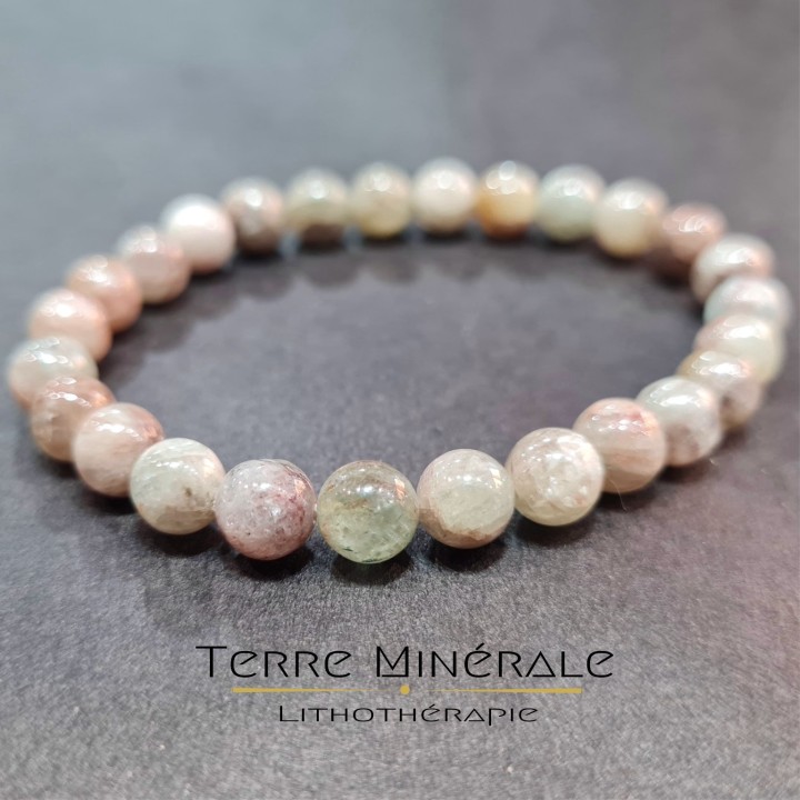 Bracelet Cyanite Verte A Boule 7 - 8 mm
