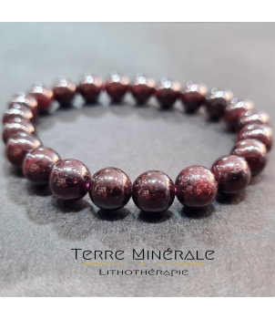 Bracelet Grenat Rouge Almandin AA Boule 8 mm