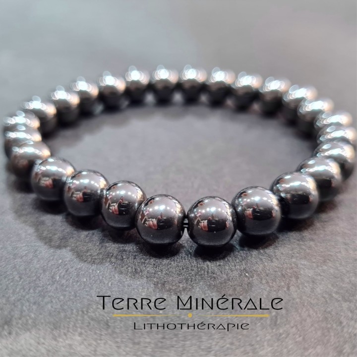 Bracelet Hematite AB Boule 8 mm