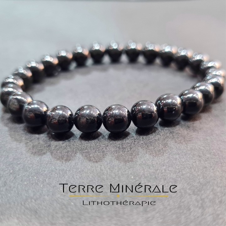 Bracelet Hypersthene AA Boule 7 - 8 mm