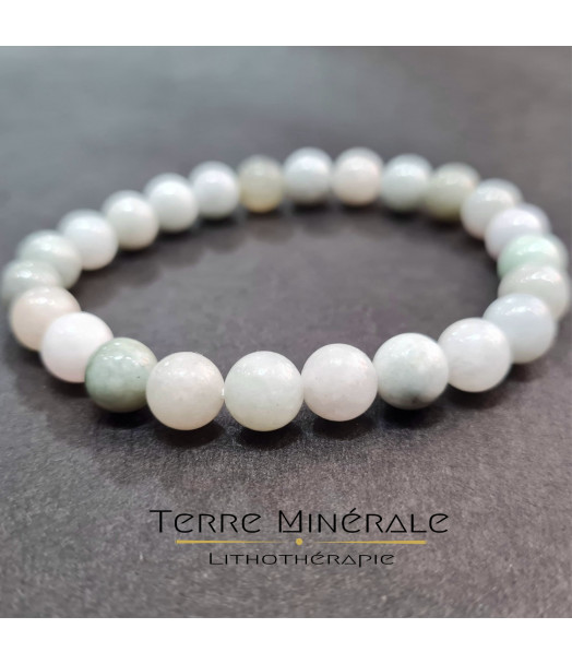 Bracelet Jade De Birmanie B Boule 8 mm