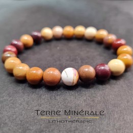 Bracelet Jaspe Mokaite A Boule 8 mm