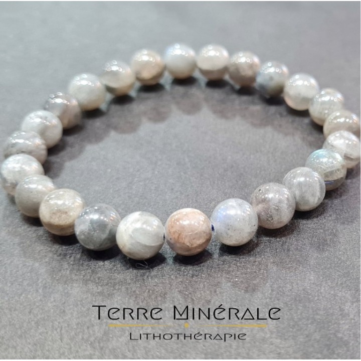 Bracelet Labradorite A Boule 8 mm