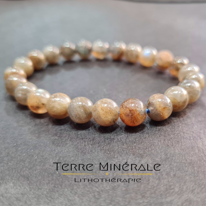Bracelet Labradorite AB Boule 8 mm