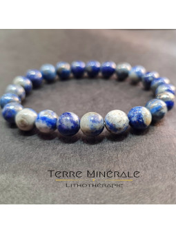 Bracelet Lapis Lazuli AB Boule 8 mm