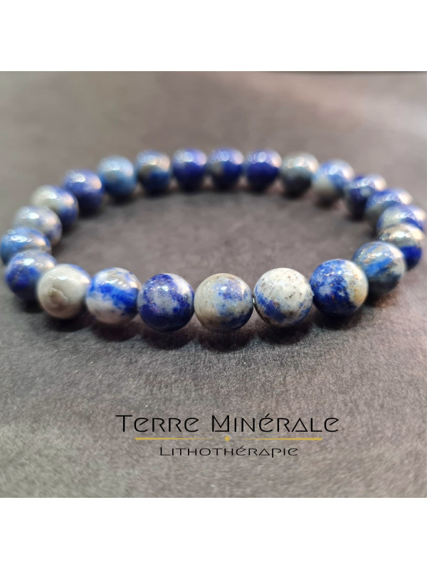 Bracelet Lapis Lazuli AB Boule 8 mm