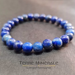 Bracelet Lapis Lazuli AA Boule 8 mm