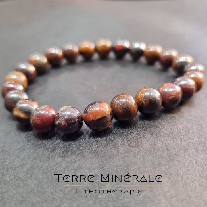 Bracelet Oeil De Fer AA Boule 8 mm