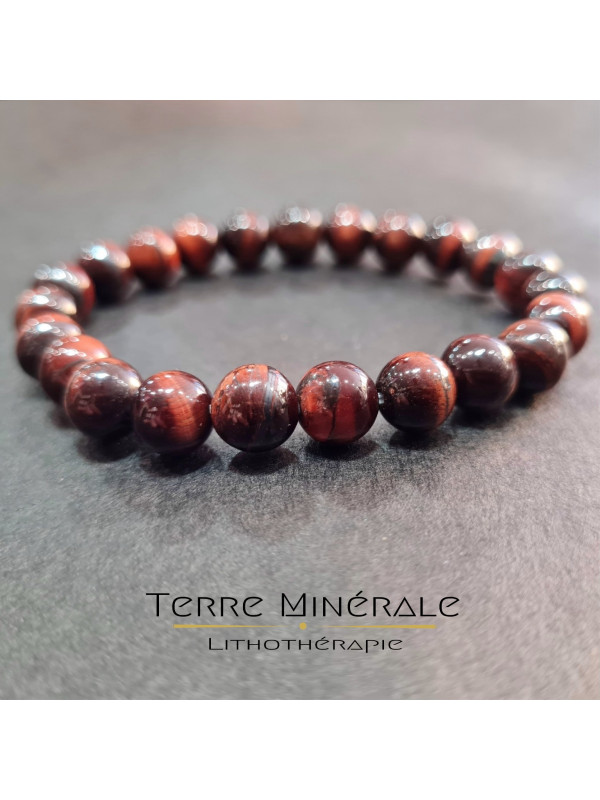 Bracelet Oeil De Taureau A Boule 8 mm