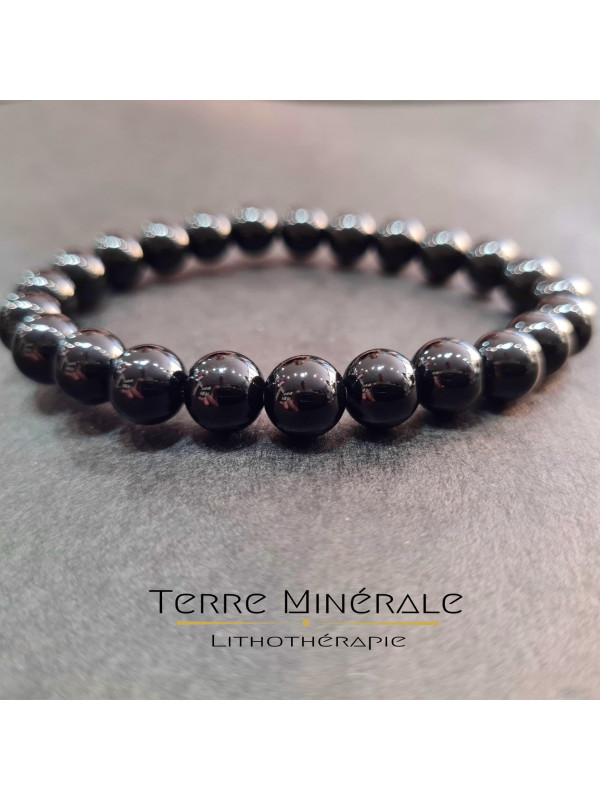 Bracelet Onyx A Boule 8 mm