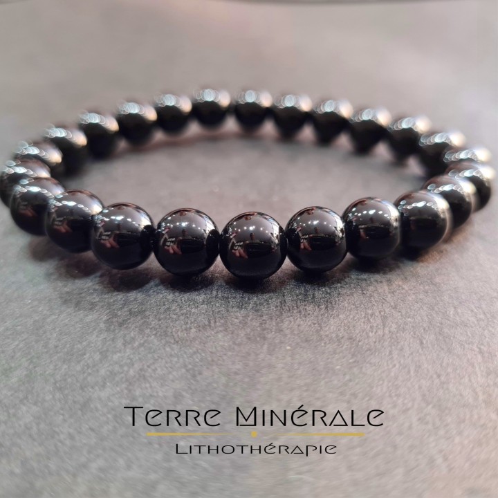 Bracelet Onyx A Boule 8 mm