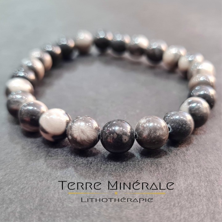 Bracelet Orthoceras A Boule 8 mm