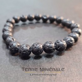 Bracelet Pierre De Lave AB 8 mm