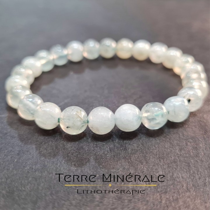 Bracelet Prehnite A Boule 8 mm