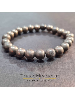 Bracelet Pyrite A  Boule 8 mm