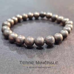 Bracelet Pyrite A  Boule 8 mm