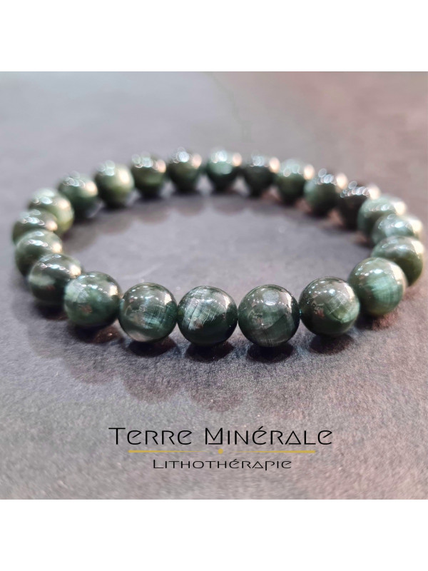 Bracelet Seraphinite AA+ Boule 8 - 9 mm