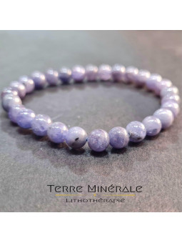 Bracelet Tanzanite Bleue A Boule 7 - 8 mm