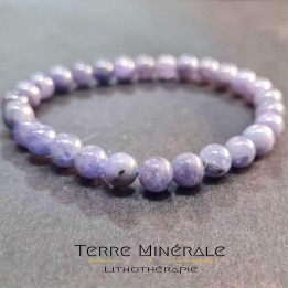 Bracelet Tanzanite Bleue A Boule 7 - 8 mm