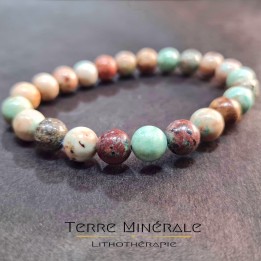 Bracelet Turquoise Du Pérou AB Boule 8.5/9.5 mm