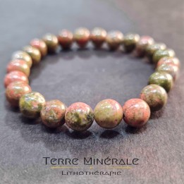 Bracelet Unakite AB Boule 8 mm