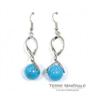 Boucles d'oreilles Howlite Turquoise