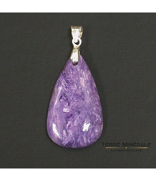 Pendentif Charoite Argent 0.925 rhodié Pendentif Charoite Argent 0.925 rhodié