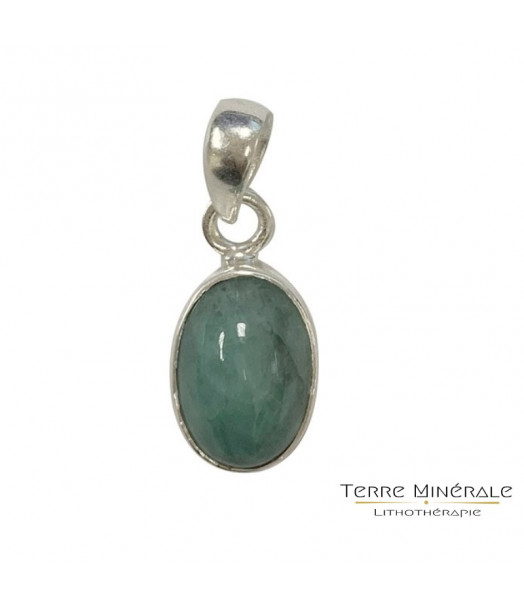 Pendentifs Emeraude ovale argent 0.925 Pendentifs Emeraude ovale argent 0.925