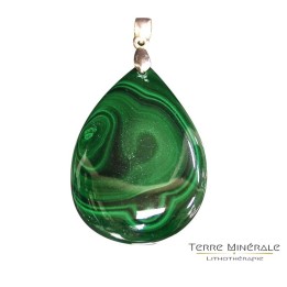 Pendentif Malachite Argent 0.925