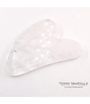 Gua Sha Coeur De Massage Cristal de Roche 80 mn