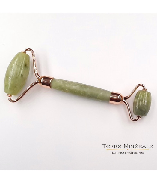 Rouleau De Massage Jade Nephrite AB (2 têtes) Rouleau De Massage Jade Nephrite AB (2 têtes)