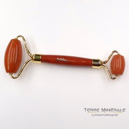 Rouleau De Massage Jaspe Rouge A (2 têtes)