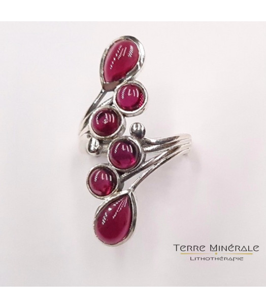 Bague Grenat Rhodolite AAA Argent 925 Bague Grenat Rhodolite AAA Argent 925