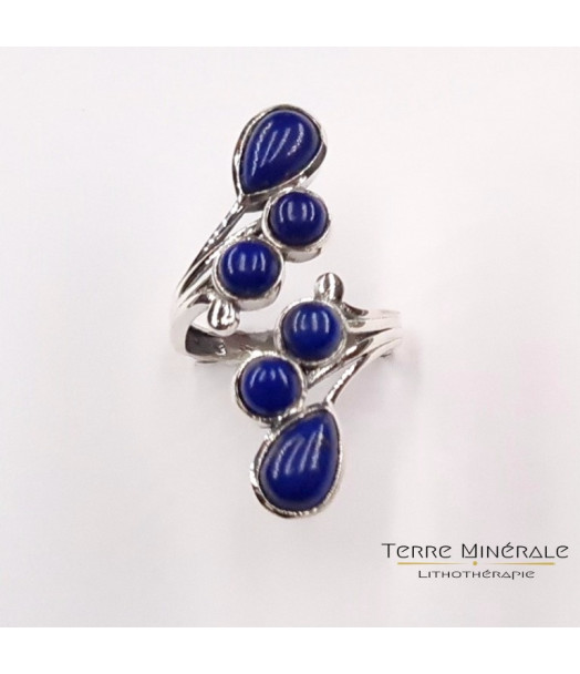 Bague réglable Lapis Lazuli AA Argent 925 Bague réglable Lapis Lazuli AA Argent 925