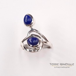 Bague réglable Lapis Lazuli AA Argent 925 - REF 05