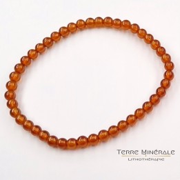 Bracelet Boule 04mm Grenat Brun Hessonite AA