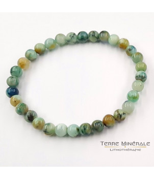 Bracelet Chrysocolle Shattuckite AB Boule 6mm