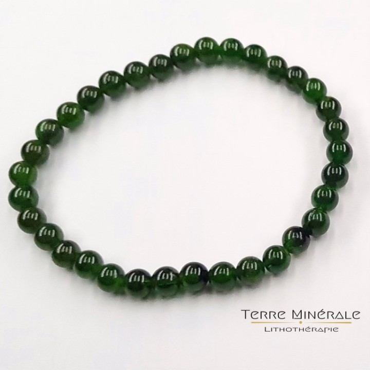 Bracelet Dioptase AA+ Boule 6 mm