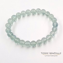 Bracelet Fluorine Verte AAA Boule 6.5 - 7.5 mm