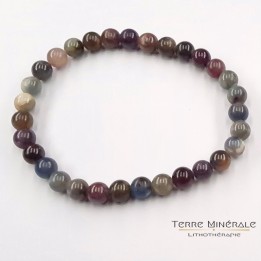 Bracelet Saphir Multicolore AB Boule 6 mm