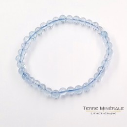 Bracelet Topaze Bleue AAA Boule 5 - 6 mm