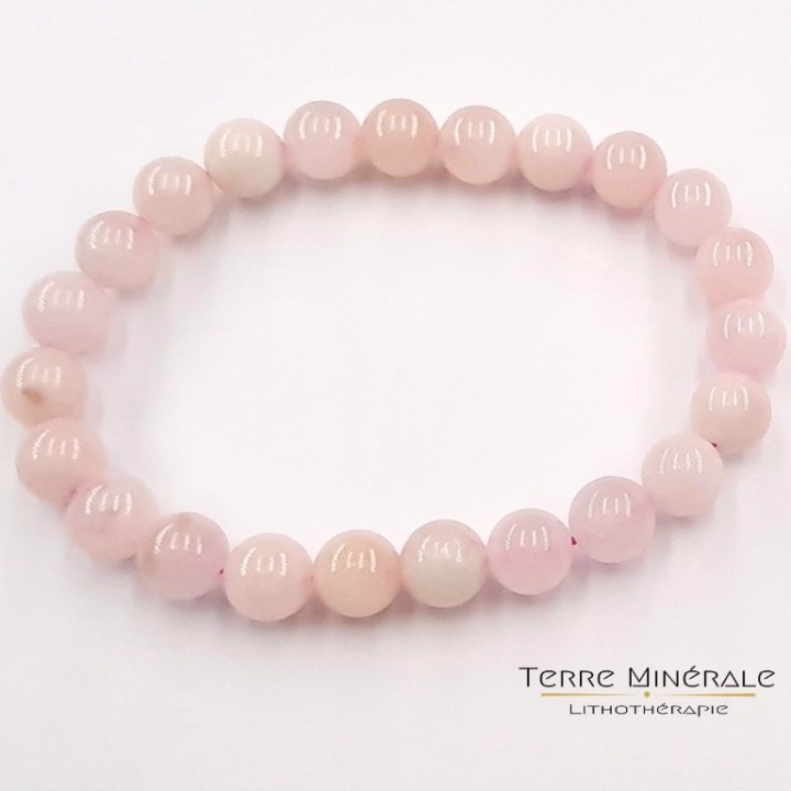 Bracelet Morganite AA Boule 8mm
