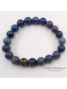 Bracelet Dumortierite AA Boule 10 mn